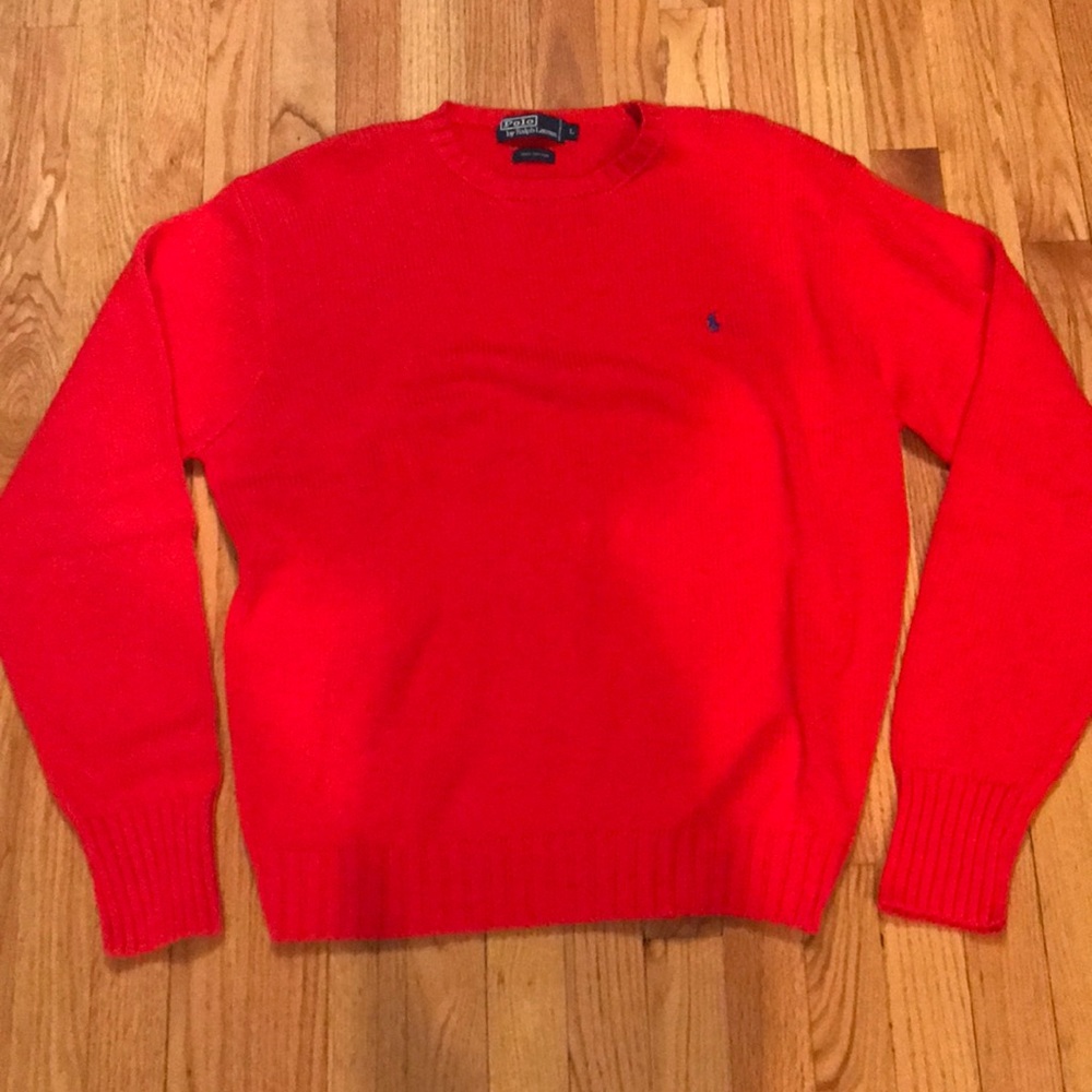 Vintage red polo cotton sweater